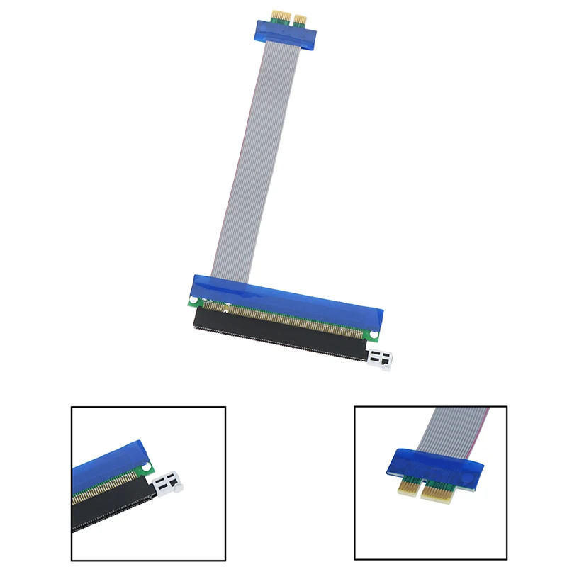 PCIE 1X to 16X Express Slot Riser Card Extender Extension Ribbon Flexible Cable