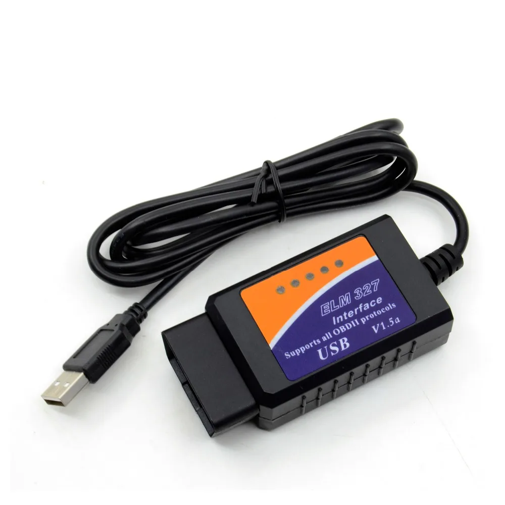 Новейший ELM327 USB V1.5 OBD2 автомобильный диагностический сканер ELM 327 V 1,5 OBD 2 OBDII интерфейс на основе ПК автоматический диагностический инструмент OBD-II сканирования