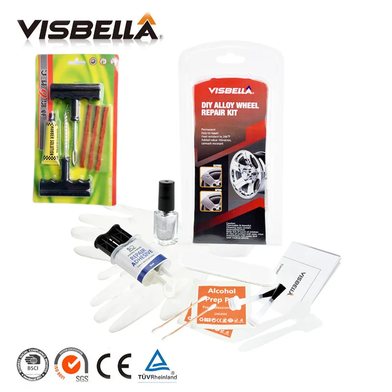 Alloy Wheel Repair Tools and Cement Tubeless Tires Alloy Paint DIY Fix