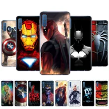 Чехол для Samsung Galaxy A50 A60 A10 A30 A40 A70 50 A9 A7 с принтами "Marvel", "Мстители", с супер-Героем капитан с принтом «Железный человек», танос