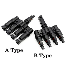 MC4 панель солнечных батарей фотоэлектрический разъем мульти т филиал пять способ штекер батареи доска сборки параллельное соединение(4 в одном из