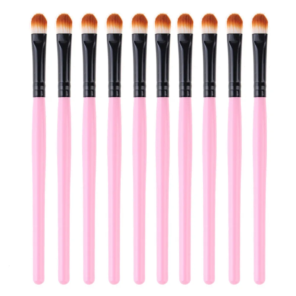 10Pcs Makeup Cosmetic Tool Eyeshadow Eye Contour Powder Foundation Blending Brus natural makeup Brushes & Tools 2018 new | Красота и