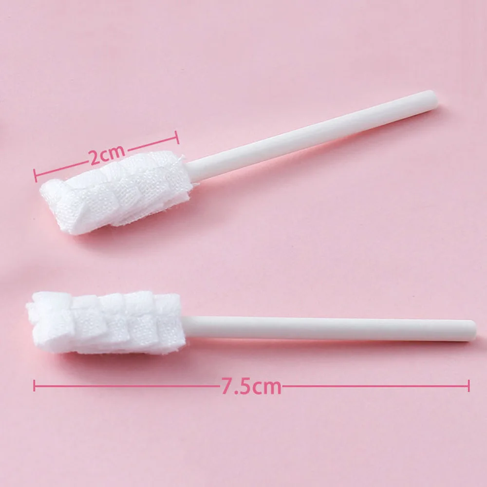30Pcs Medical safe Baby Tongue Cleaner Disposable Gauze Toothbrush Paper Rod Oral Stick