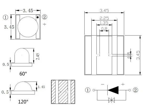 5 шт./лот светодиодный Ультрафиолетовый 3 W 3,6 V 700MA купол Nattow 60 UVA 395NM 390NM 400NM 405NM для УФ отверждения чернил