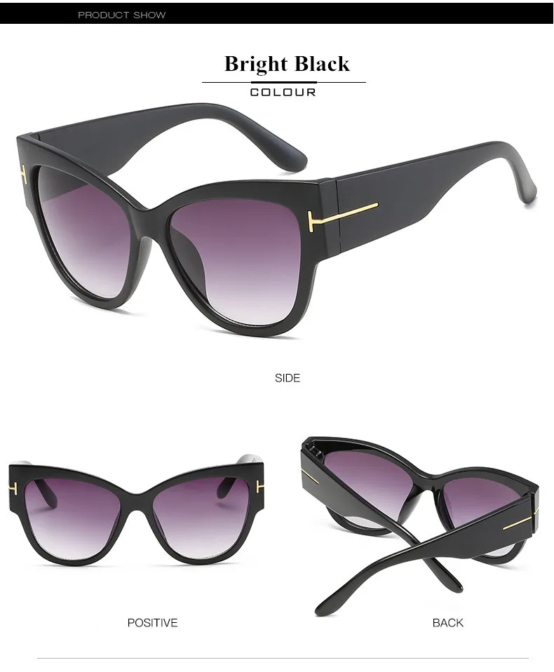 Роскошные модные брендовые дизайнерские женские солнцезащитные очки кошачий глаз, женские солнцезащитные очки с градиентными точками, большие Oculos feminino de sol