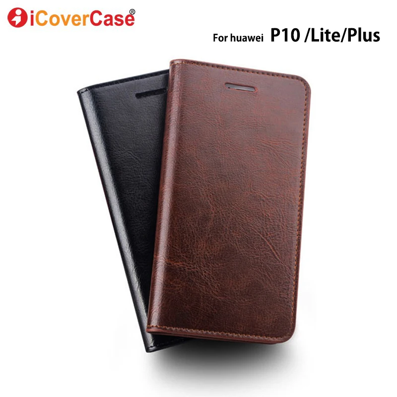 

For Huawei P10 Lite Case Cover Luxury Flip Genuine Leather for Huawei P10 Plus P10lite P10plus Coque Funda Capa Phone Accessory