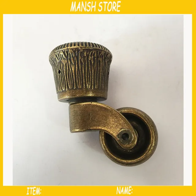 4pcs Lot 32 56mm Vintage Zinc Alloy Furniture Caster Metal Universal 4pcs Lot 32 56mm Vintage Zinc Alloy Furniture Caster Metal Universal Wheel Hardward
