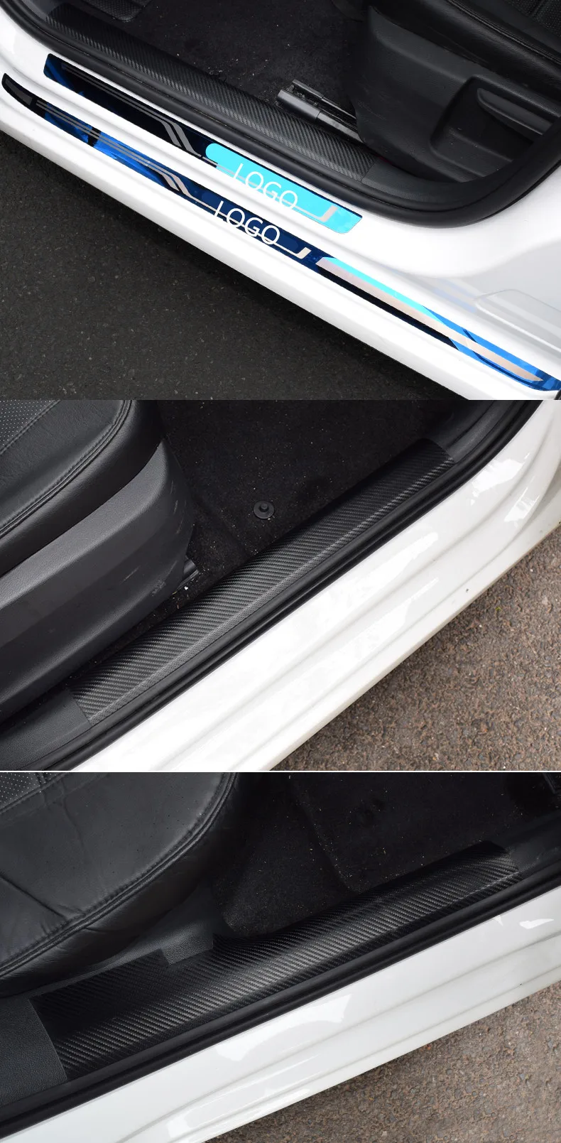 Сталь порога пластины двери Scuff крышка удар шаг отделкой протектор литья для Skoda Octavia 16 17 18 AA442