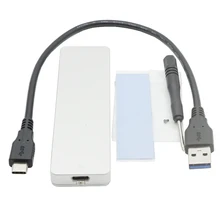 USB3.1 Тип-C на М. 2 NVME PCIE SSD корпус PCI-E протоколы мобильный жесткий диск коробка JMS583 чип алюминия тепловыделение