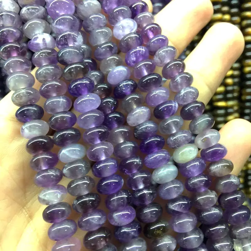 8 mm round amethyst stone bead
