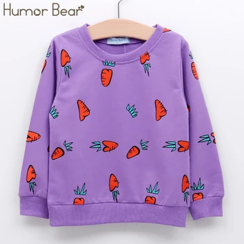 

Humor Bear Girls Sweatshirts New 2018 Autumn Brand Baby Girls Printed Carrots T- Shirts Children Clothing Blouse Kids Clothing