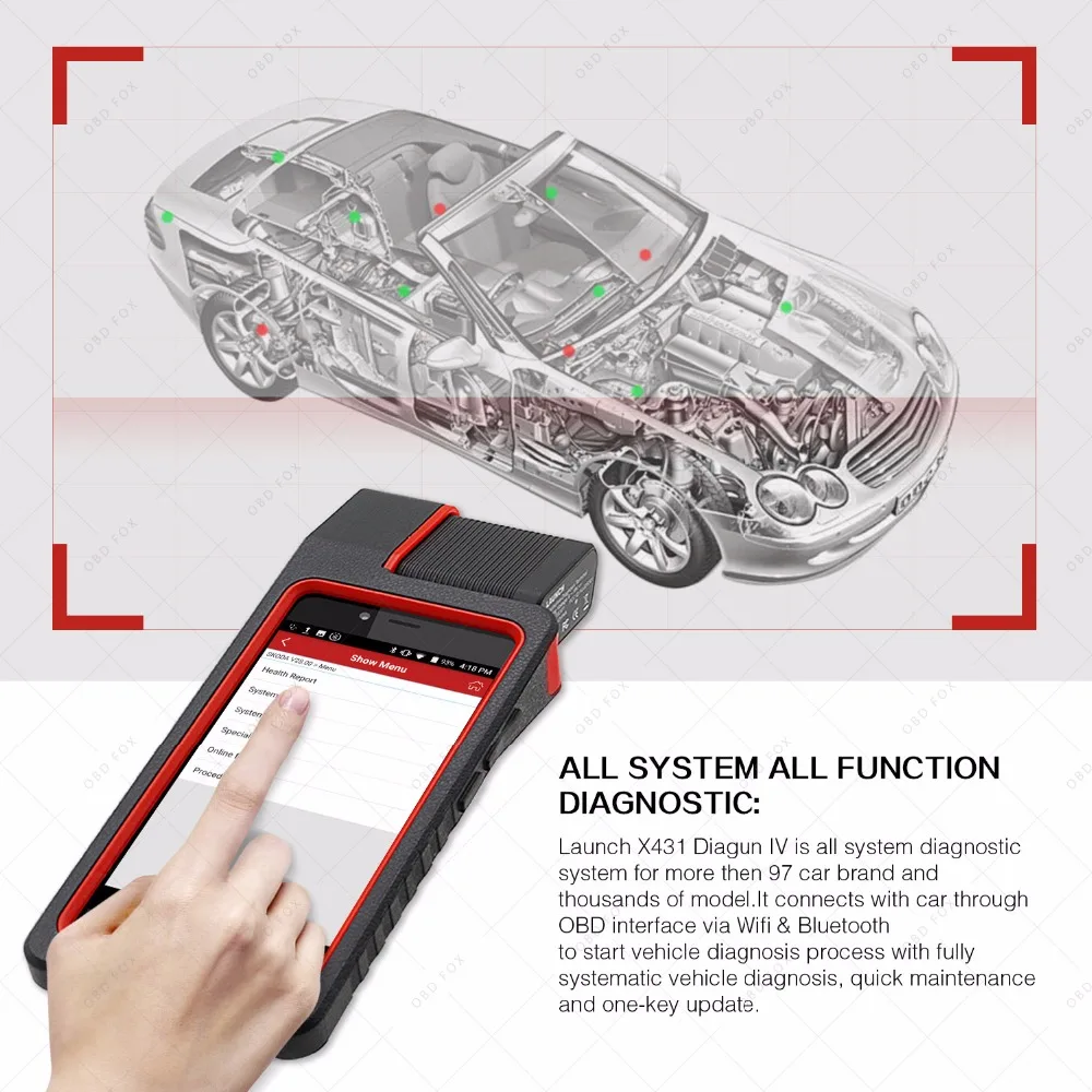 Launch X431 Diagun V полная система диагностический инструмент 2 года бесплатное