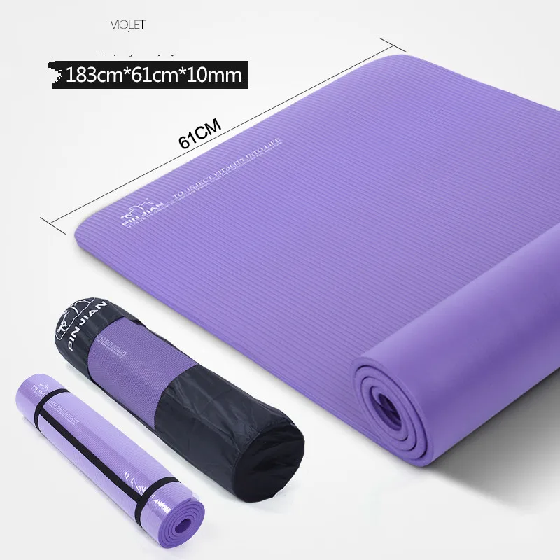 10 mm NBR yoga mat extended non slip sports mat thickening eco friendly exercise 183cm 61cm