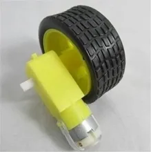 5pcs1set=1pcs Deceleration DC motor +1pcs supporting wheels smart car chassis, motor / robot car wheels for arduino
