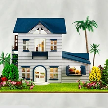 13015 Праздничная дома 3D ручной работы DIY Миниатюрные домики для кукол Miniatura деревянный кукольный домик
