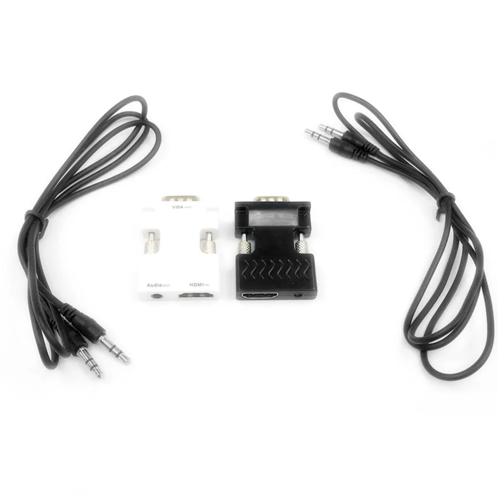  VGA a HDMI Maschio a Femmina Video Cavo Adattatore del Convertitore con Audio HD 1080 P Converter P