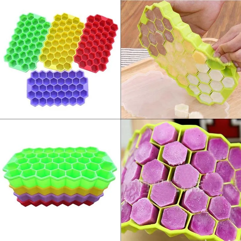 Мороженое Инструменты кубики соты Мороженое создатель форме DIY появляется плесень для фруктового льда йогурт поле холодильник рассматривает морозильник