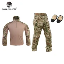 Emersongear форменная рубашка эмерсон g3 combat брюки с наколенниками эмерсон airsoft тактический военный камуфляж мульт-icam mc цвет