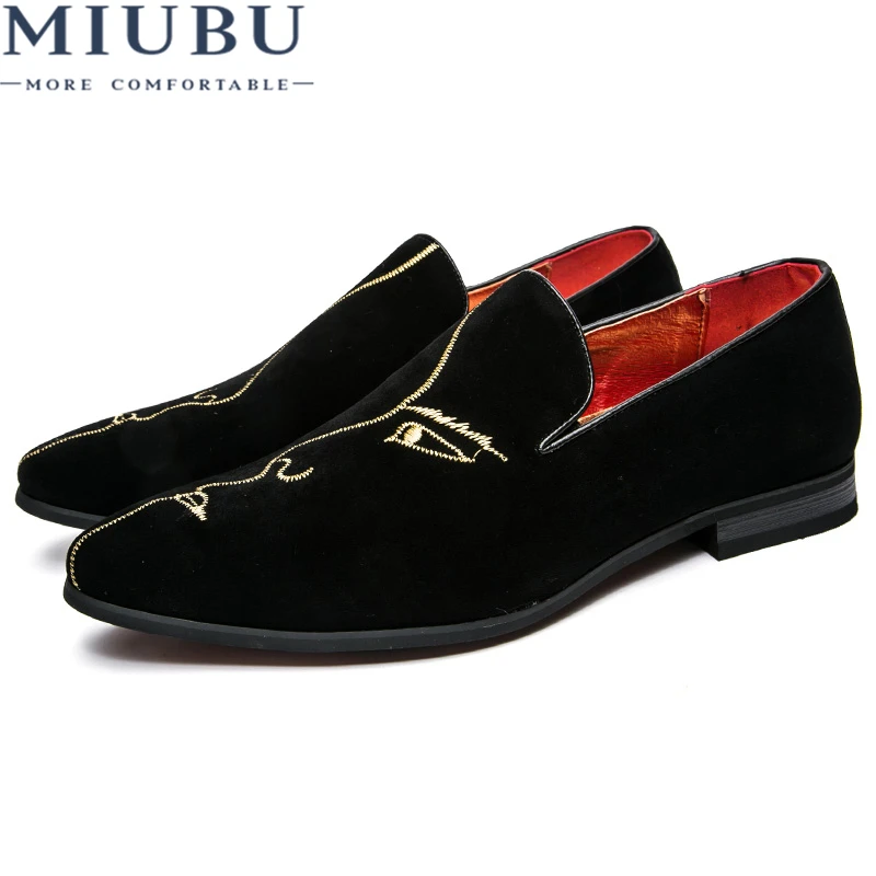 

MIUBU New Leather Lightweight Flat Shoes Men Casual Males Summer Lazy Set Of Peas Shoes Loafers Black Bottom Moccasins Flats
