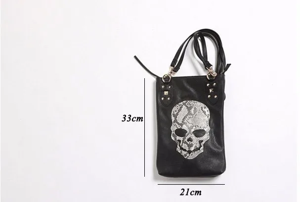 Горячее предложение, новые дизайнерские Сумки из искусственной кожи с черным черепом в стиле панк, женская сумка через плечо, женская сумка через плечо, сумка для покупок qq01