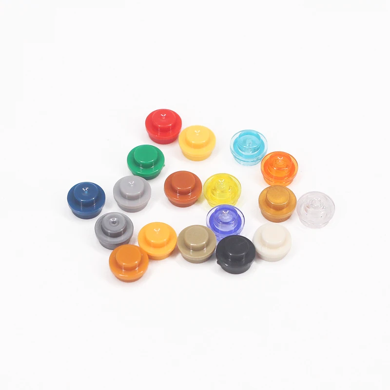 Круглая пластина 1x1 Прямой боковый светильник 4073 Bead DIY En en строительные блоки