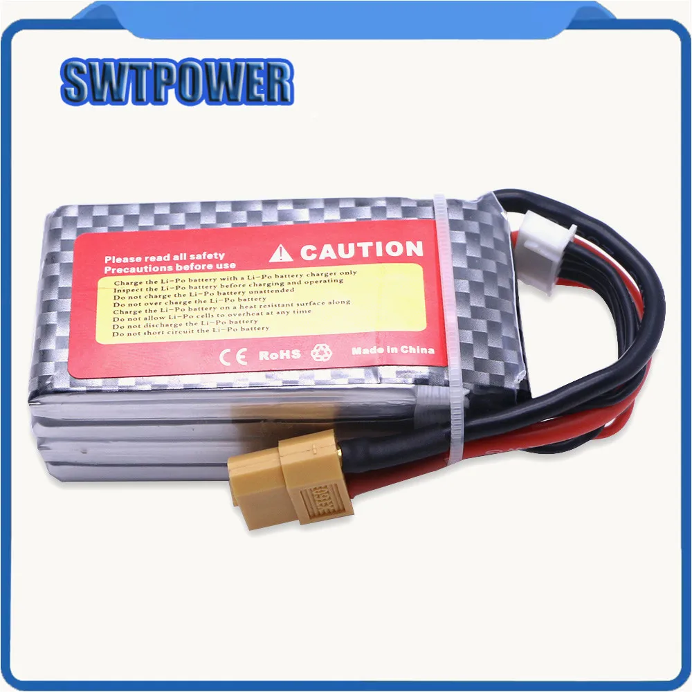 2 шт. ZOP Мощность 14 8 V 1500 мА/ч 4S 40C Lipo Батарея XT60/Т образный разъем Перезаряжаемые