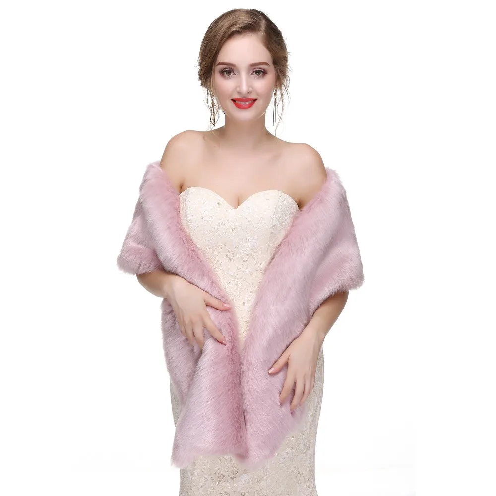 Forevergracedress 2019 элегантные мягкие осень-зима искусственного меха невесты Свадебные палантины куртки-болеро Свадебные пальто шали шарфы PJ468