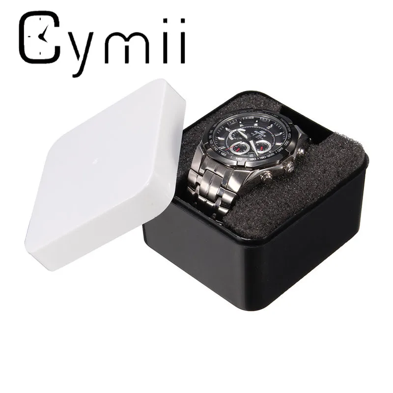 High end Square Plastic Watch Box Case Black Table Box Jewelry Display