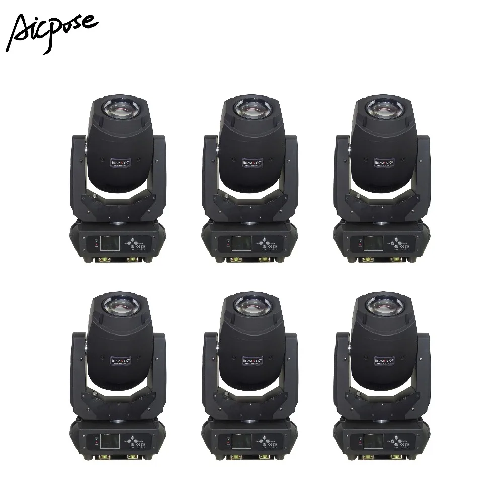 

6Pcs/lots 200W Beam Light 3 in 1 Led Moving Head Light 6 Gobos 7 Colors Prism Electronic Linear Focus Wedding Stage lighting