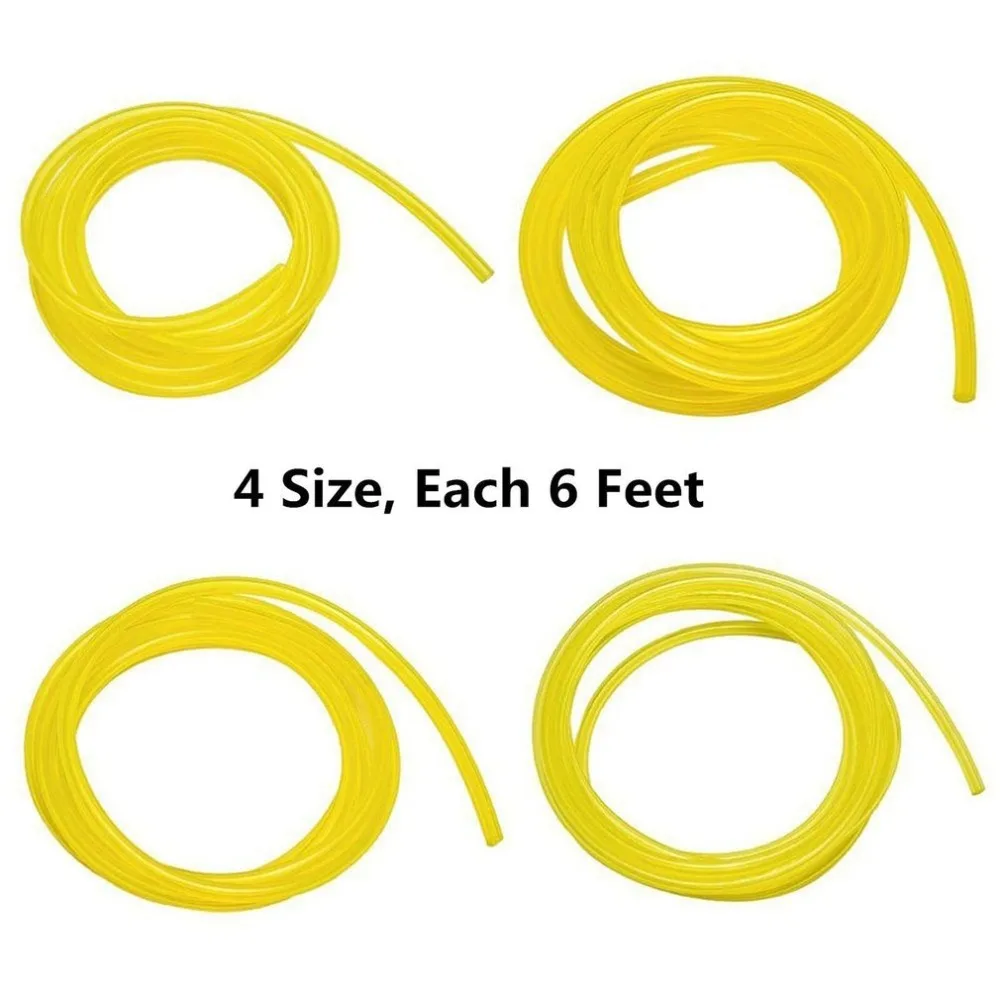 

4pcs 1.8m Fuel Line Hose Lubricant Tubing for Weedeater Chainsaw Engines Set Replacement Kit Petrol Gas Line Pipe
