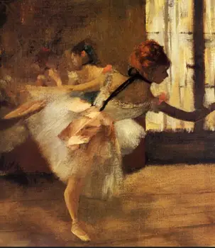 

High quality Oil painting Canvas Reproductions Repetition of the Dance (detail) (1877) By Edgar Degas hand painted