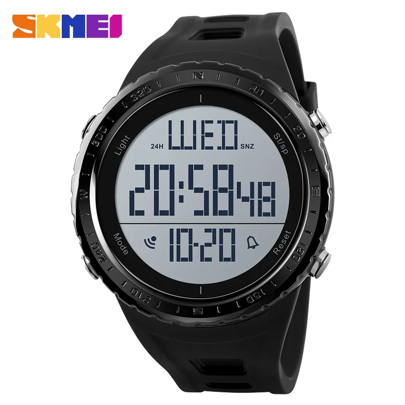 

SKMEI Outdoor Sport Watch Men Big Dial Simple Chronograph Shock Watches 5Bar Waterproof Digital Watch reloj hombre 1310