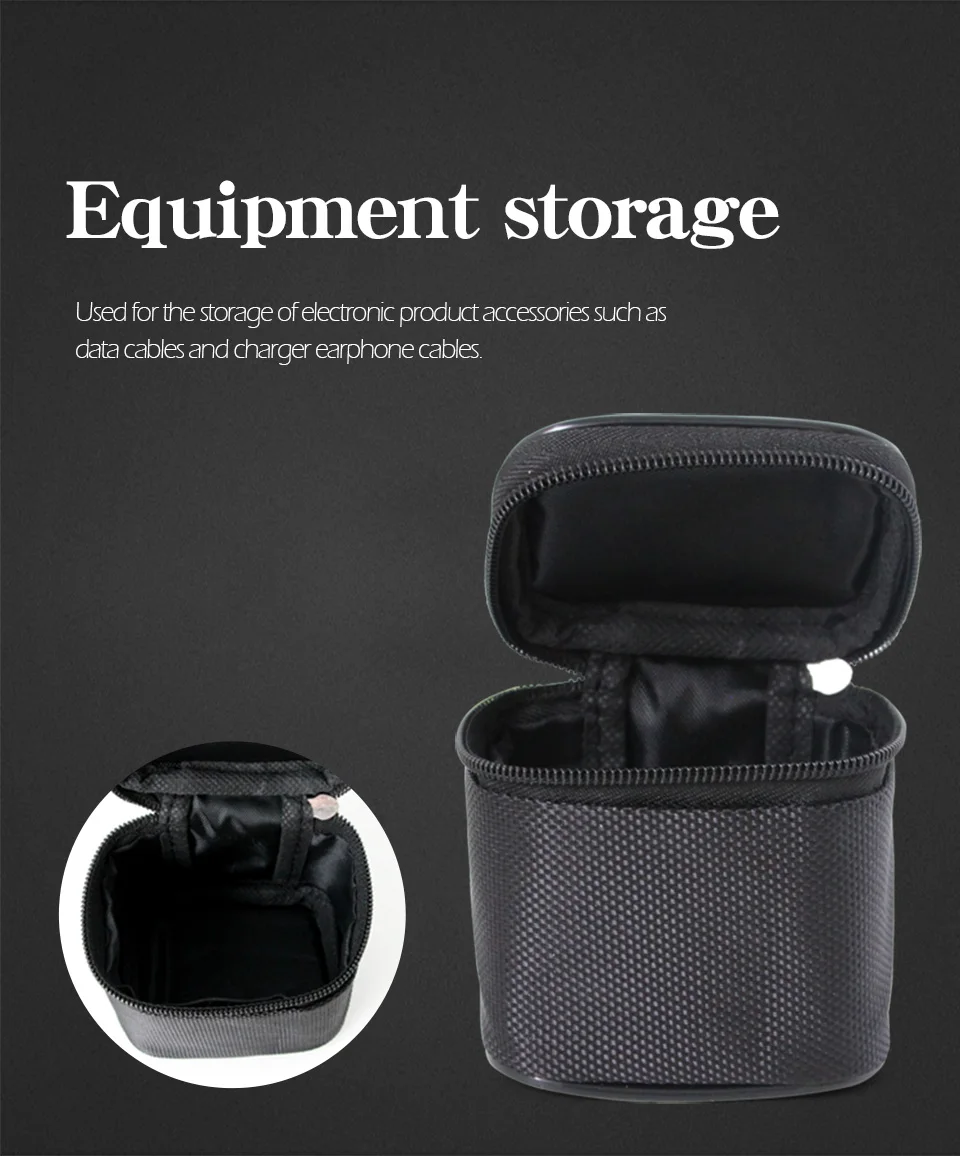 Data Line Cables Storage Box Charger Headphone Protective Bag Zipper Digital Products USB Cable Travel Storage Case (3)
