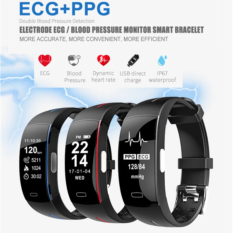 Смарт часы GIAUSA P3 ECG + PPG с точным измерением артериального давления спортивный