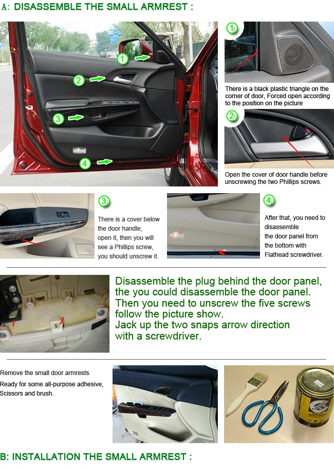 DWCX 2x DIY Новые черные подлокотники для передней двери кожаные чехлы для Honda Accord 2008-2010 2011 2012 защита автомобиля