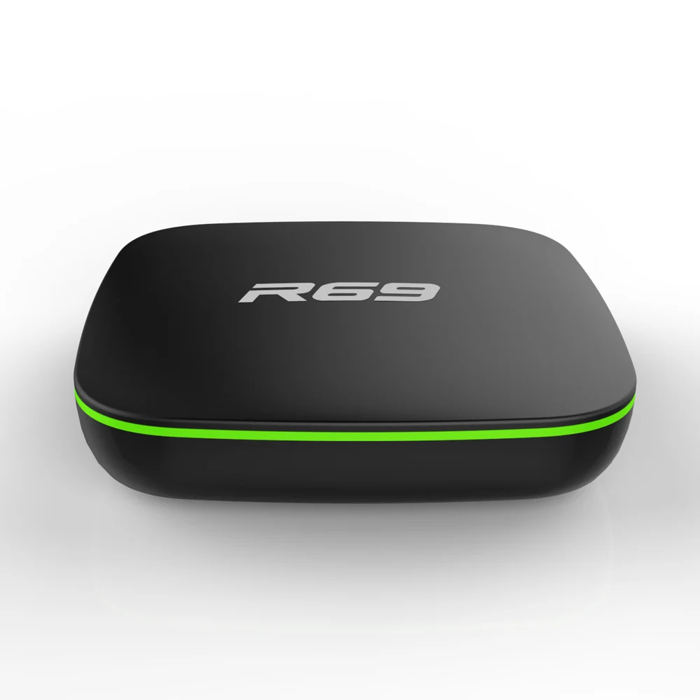 20 шт./лот R69 Android 7,1 tv Box Allwinner H3 четырехъядерный 1G/8G 2G/16G 2,4G WiFi 100M HD Смарт медиаплеер R69 телеприставка