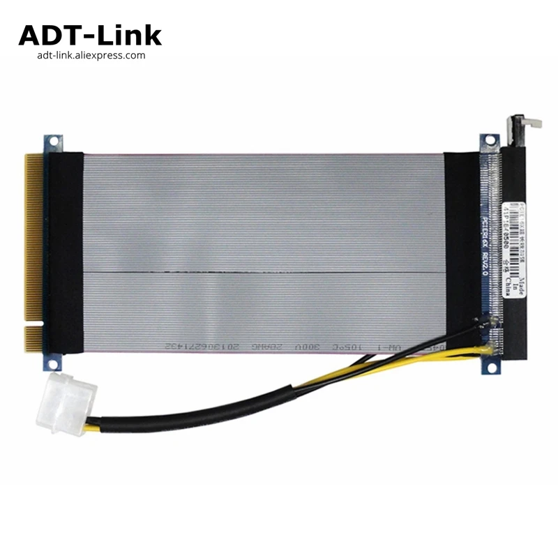 Гибкий ленточный удлинитель PCI Express 16X PCIe x16 с 12 В 4 контактный силовой кабель Molex 15