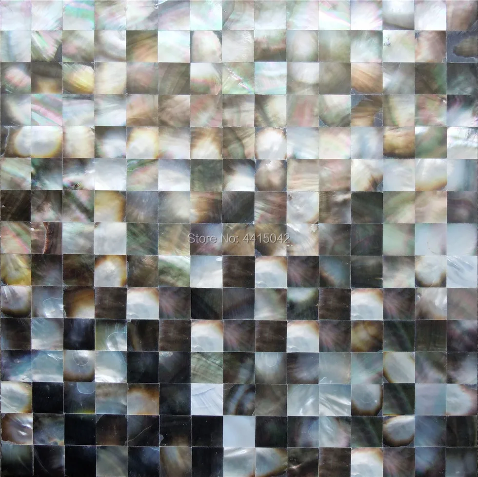 

Seamless black mother of pearl mosaic tile for home decoration bathroom wall tile backsplash decoration 5 square feet/lot AL071