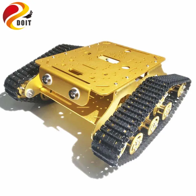 

Original Caeser TSD300 4WD Shock Absorption Crawler Metal Tank Car Chassis based on ESPduino Development Kit Smart Robot