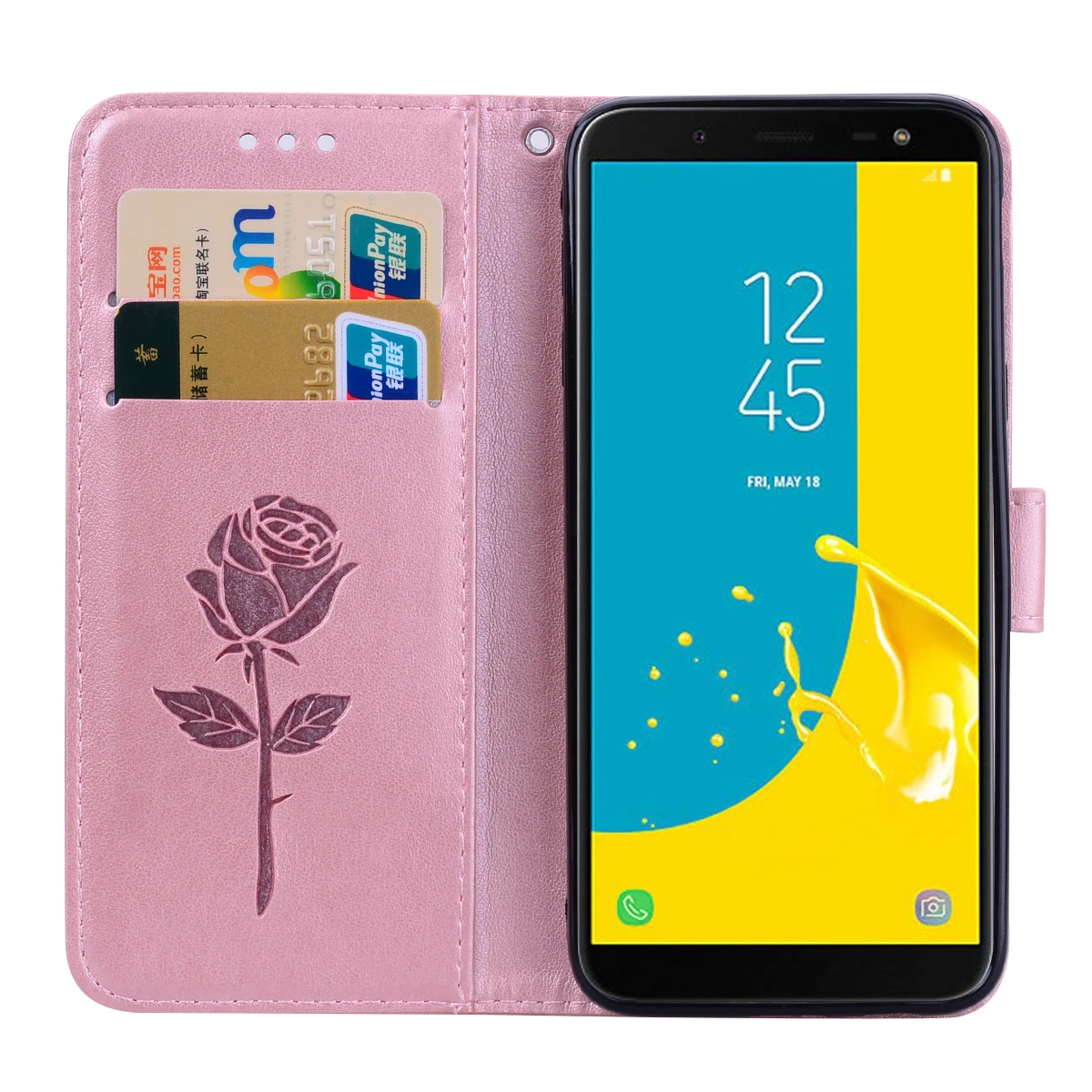 Модный кожаный чехол для Samsung Galaxy J4 Plus J6 2018 бумажник с магнитной застежкой