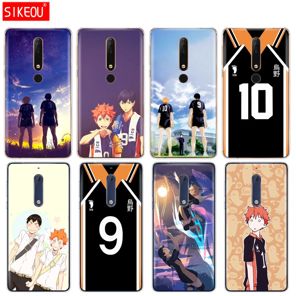 Силиконовый чехол для телефона Nokia 5 3 6 7 PLUS 8 9 /Nokia 1 2 2018 атаки Haikyuu Hinata Аниме Манга
