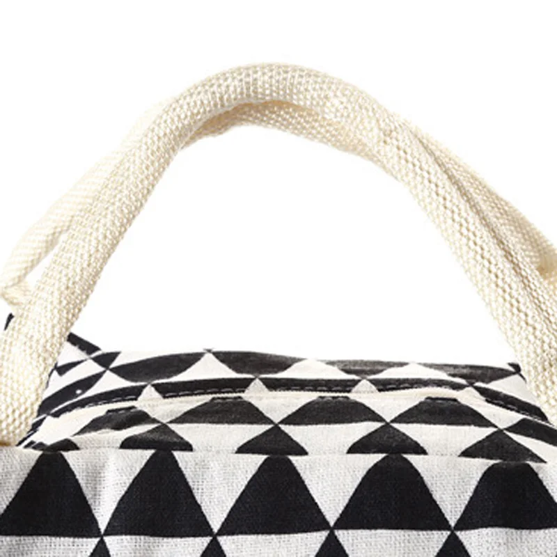 Portable Baby Insulation Bag Feeding Food Milk Thermo Linen Stripe Mummy Travel Breast Milk Keep Warm Handbag Casual Tote BB5030 (6)