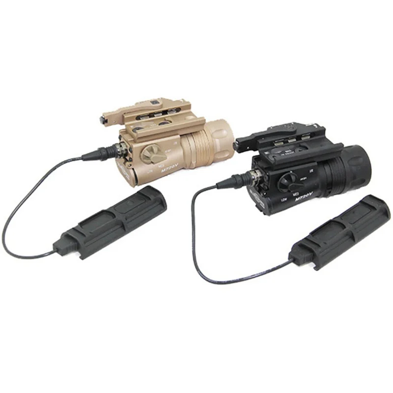 Rifle de Caça Arma de Paintball Luz com qd Airsoft Tactical Olheiro Levou Monte Strobe Lanterna Luz Cqc M720v 12 Luzes de armas