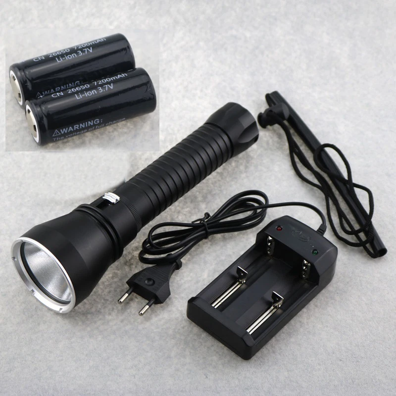 Underwater 100m Video Diving Flashlight 5000 Lumen Cree XPH70 Led Scuba