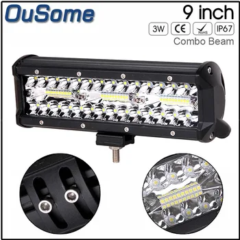 

Combo beam tri rows off road 4x4 car LED Light Bars 3 rows Spot Flood Beam 4x4 12V 24V 4WD Barra Headlight