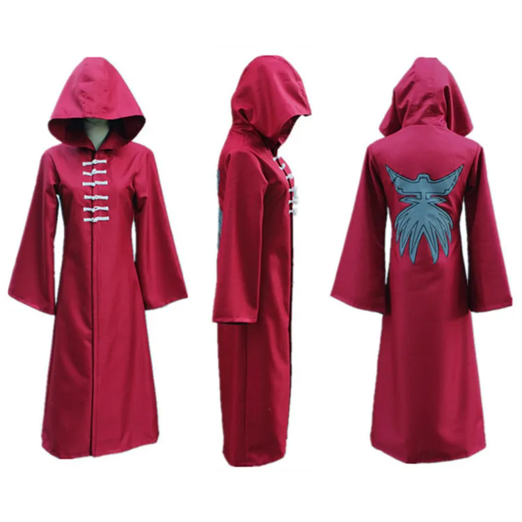 

Tokyo Ghoul Aogiri Tree Organization Kirishima Ayato Cosplay Costumes Hooded Cloak Red Long Robe +Track Number
