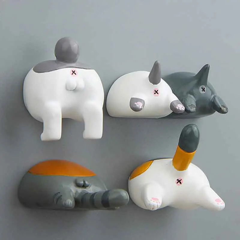 

4 Types Cat Butt Cute Fridge Magnet Message Stickers Imanes Para Manualidades Magnet Refrigerator Decor Home Decor Accessories