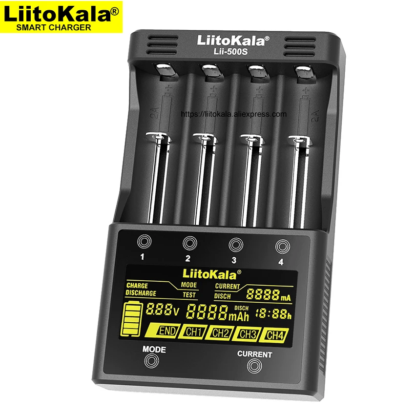 

Liitokala Lii-402 Lii-500S LCD Battery Charger, charging 18650 3.7V 18350 26650 18350 NiMH lithium battery, smart 18650 charger