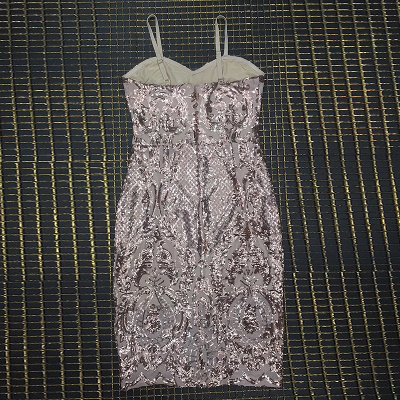 Mode Paillettes Femmes Parti Spaghetti Designer 2019 Nouvelle Strap Street De Robe High Piste 6wtq7p1x