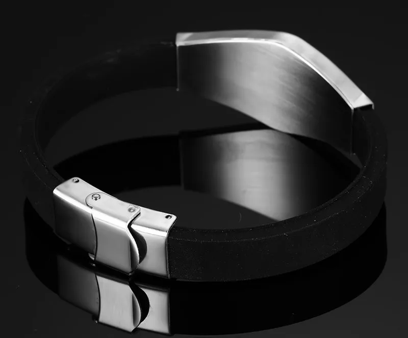 Цепочка для мужчин ювелирные изделия крутой масонский узор Мужской Силикон+ браслеты из нержавеющей стали Повседневный стиль браслет ручной